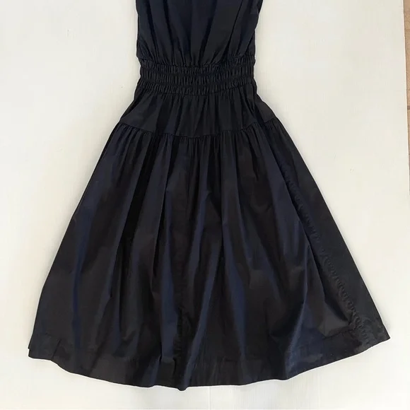 H&M Black Smocked Waist V Neck Sleeveless Midi Dress - Picture 11 of 11